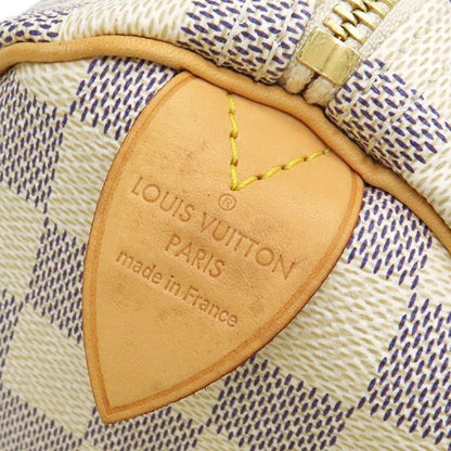 Louis Vuitton Handbag Speedy 30 Damier Azure Canvas Damier Azure Gold Hardware