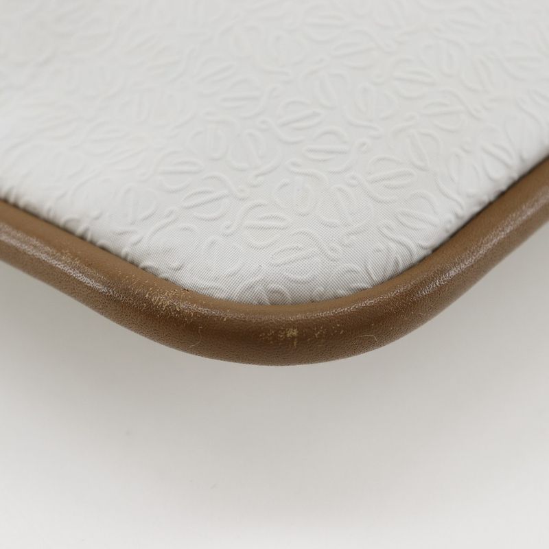 Loewe Anagram Pvc×leather White Unisex Shoulder Bag