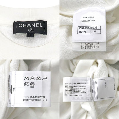 Chanel Sweatshirt Sequin M Size P63298k48933 White Sweatshirt Cotton