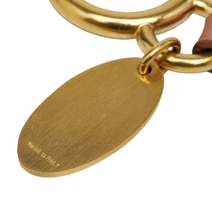 Fendi Pom Charm Bag Charm Key Holder Light Pink Fur Leather Women's Fendi