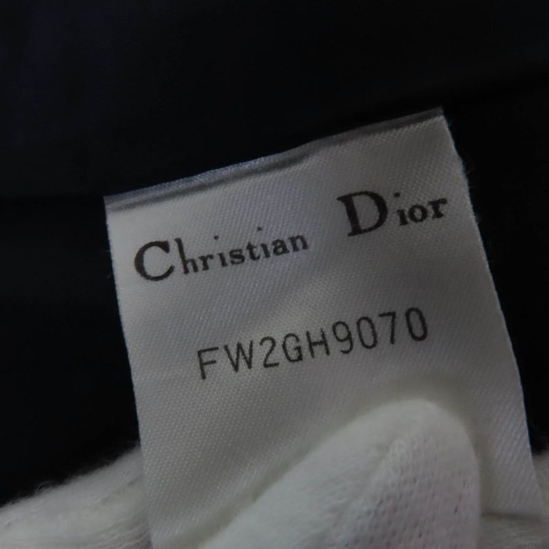 Christian DIOR Vintage 100% Wool Jacquard Jacket/tight Skirt Setup Dark Navy 13