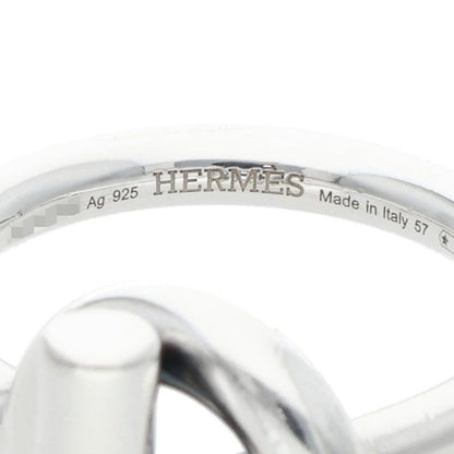 Hermes Echappee Silver Ring Men's 57 17