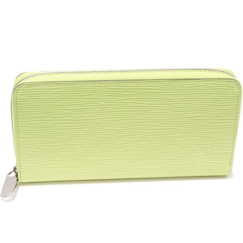 Louis Vuitton Round Zipper Long Wallet With Coin Purse Epi Vert Noto Zippy