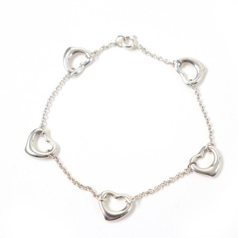 Tiffany & Co Open Heart 5P Bracelet Accessory Sv925 Silver With