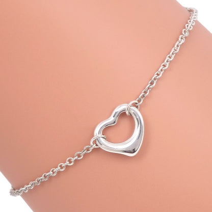 Tiffany & Co Open Heart 3P Elsa Peretti Silver 925 Ladies 3.0g Bracelet