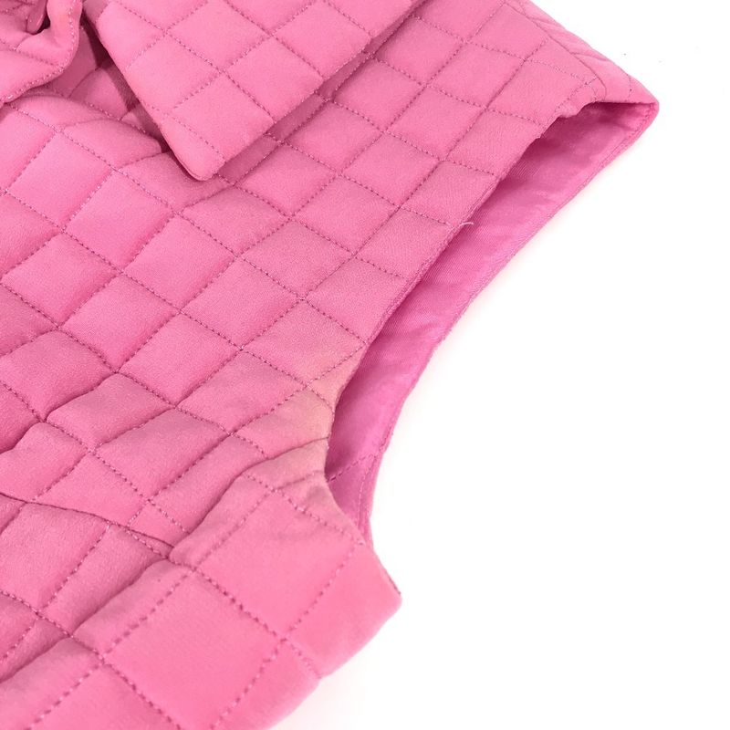 Chanel Vest CC Coco Mark Quilted P15739 Silk Pink