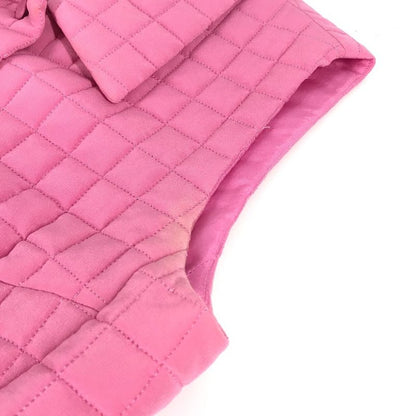 Chanel Vest CC Coco Mark Quilted P15739 Silk Pink