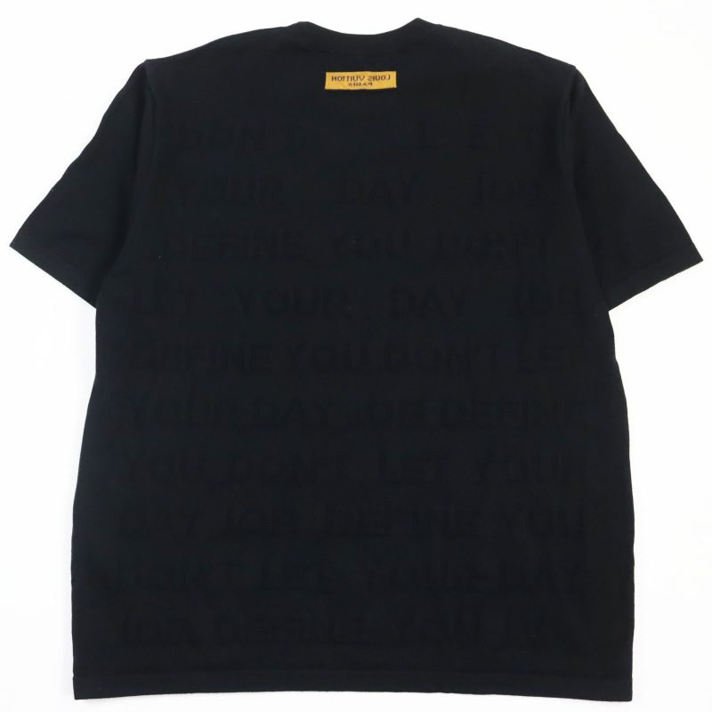 Louis Vuitton 21AW Silk Blend Lettered Short Sleeves Large Size Short Sleeve