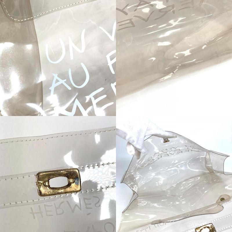 Hermes Handbag Vinyl Kelly Vinyl Clear
