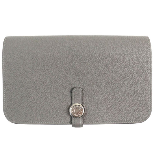 Hermes Dogon GM Duo Grimayer Silver Hardware Serie Button Togo Long Wallet