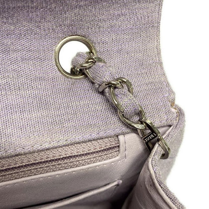 Chanel Shoulder Bag Single Flap Matelasse Light Purple Chain Shoulder/silver