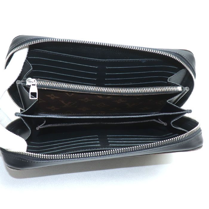 Louis Vuitton Zippy XL Long Wallet Round Zipper Monogram Macassar M61506 Ca2198