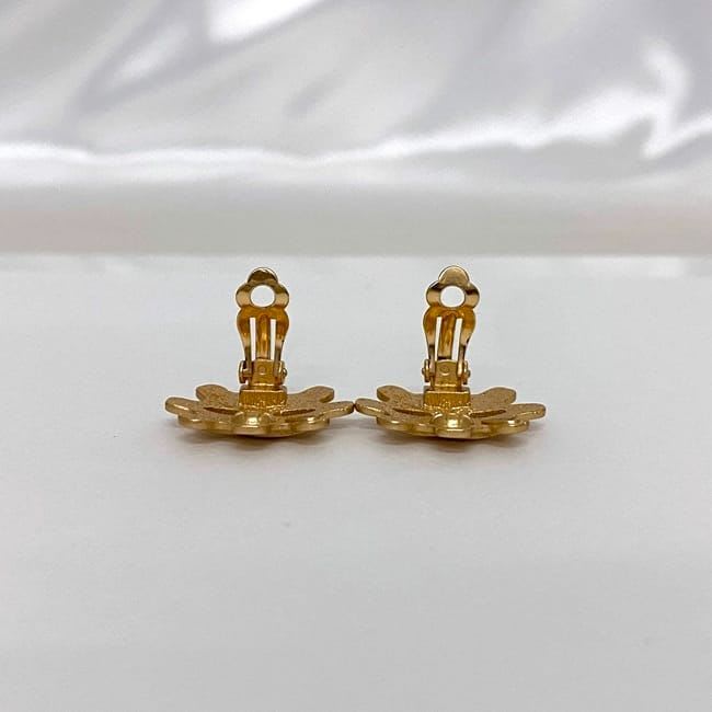 Chanel Earrings Gold Coco Mark GP