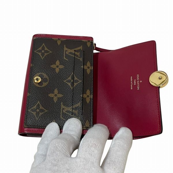 Louis Vuitton Monogram Portefeuille Flore M64588 Bifold Wallet For Women
