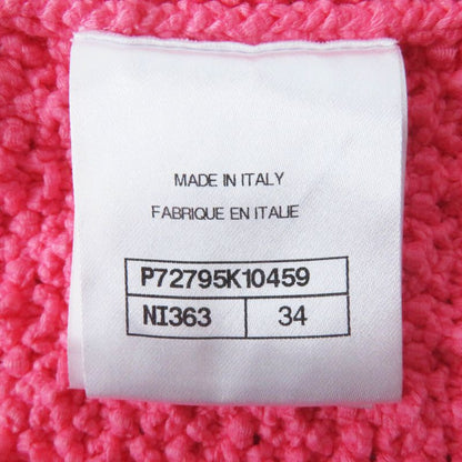 CHANEL 22S P72795 Front Open Long Length Gilet/vest With Coco Mark Buttons Pink