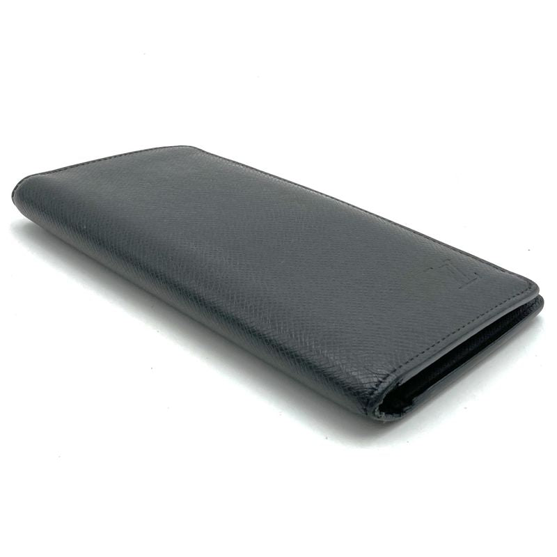 Louis Vuitton M32572 Portefeuille Braza Wallet Black Taiga Women Men Fashion