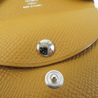 Hermes Calvi Duo Sesame Silver Hardware Vaux Epson Coin Case With Box Marked B