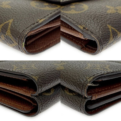 Louis Vuitton M61654 Monogram PVC Portefeuille Elise Brown 403621 Folding Wallet