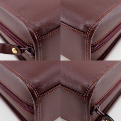 Cartier Must Line Second Bag Calf Bordeaux Unisex Clutch Bag