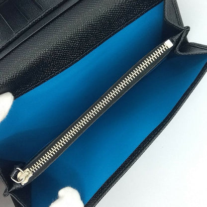 Bvlgari Logo Clip W Hook Long Wallet Long Leather 30416 Black NFC Tag