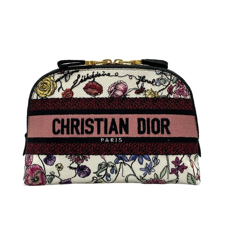 Dior/christian Dior Pouch - Bordeaux×black×multi Floral