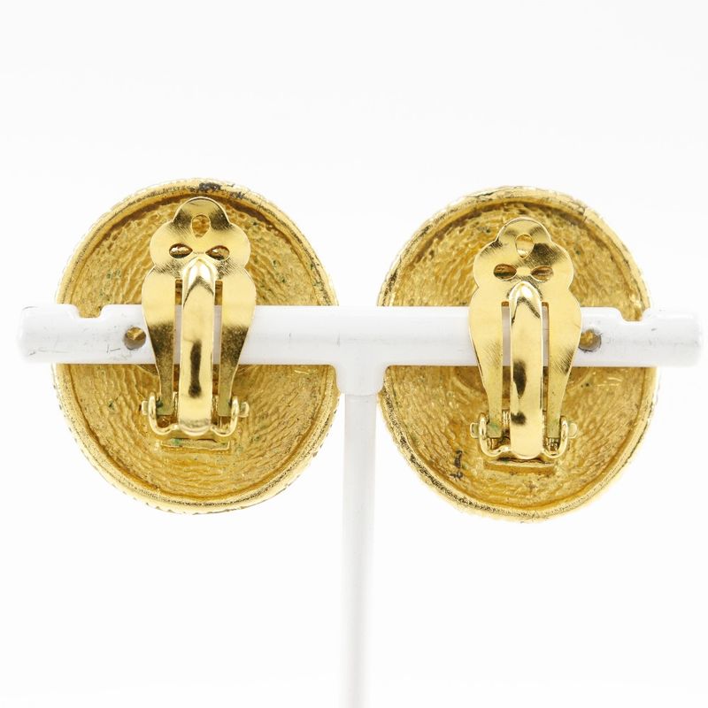 Chanel Angel Coco Mark Vintage Gold Plated Ladies 19.3g Earring
