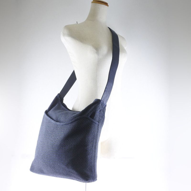Hermes Sac Depinsage Canvas Blue Unisex Shoulder Bag