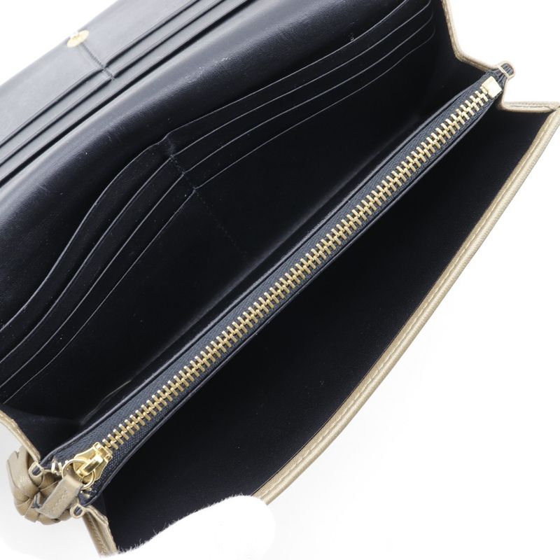 Loewe 182n81f13 Lambskin Beige Ladies Long Wallet