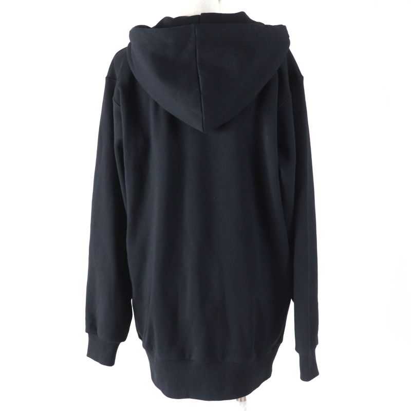 Celine 24SS 2y70f6700q 100% Cotton Cracked Cotton Fleece Oversized Hoodie Black