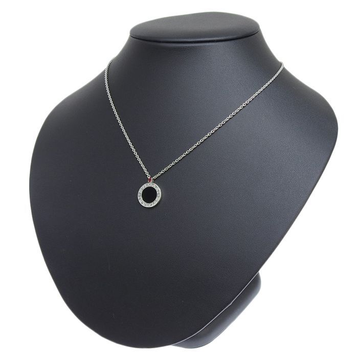 Bvlgari Bulgari Save The Children Onyx Ruby Necklace 356910 Sv925 Silver Onyx