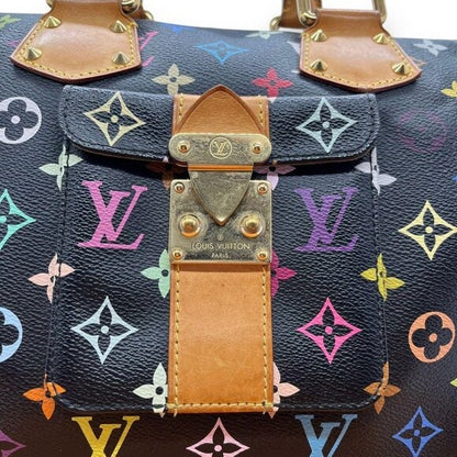 Louis Vuitton Speedy 30 Monogram Multicolor Sac Bag Black Tote Handbag