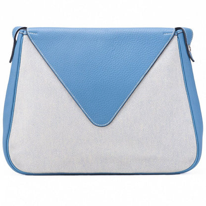 Hermes Christine Shoulder Bag Toile Ash Buffalo Blue Jean (silver Hardware)