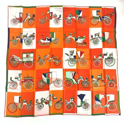 Hermes Carre 90 Voitures Exquises Elaborate Carriage Scarf 100% Silk