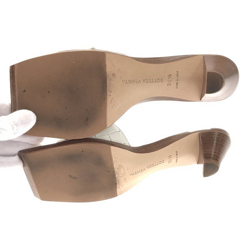 Bottega Veneta Intrecciato Square Toe Leather Sandals