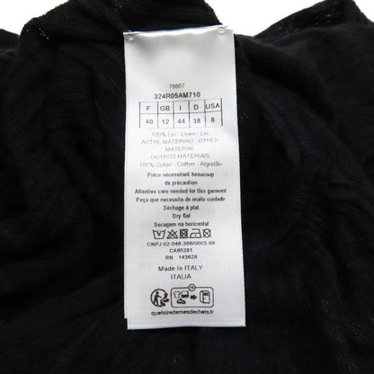 Unused 23ss Christian Dior Tiered Frill Linen Knit Dress Long Logo Embroidery