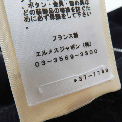 Hermes 23AW 3h2200d2 Wool Cashmere Silver Hardware Lining H Pattern Zip Up