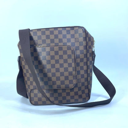 Louis Vuitton Shoulder Bag Olaf MM N41441 Damier Canvas Ebène Brown