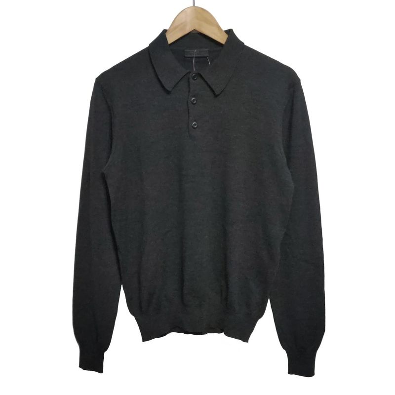 Prada Long Sleeve Sweater Size 48 M Men's - Dark Navy Regular Color