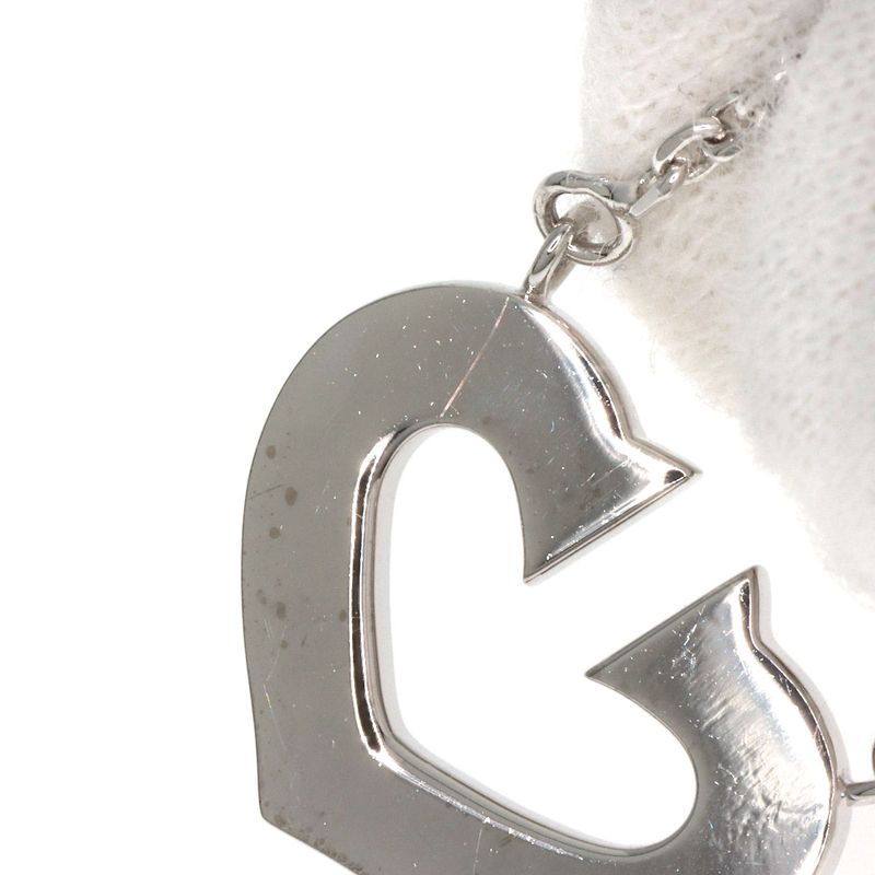 Cartier C Heart Necklace 18K White Gold Ladies