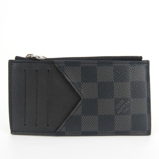 Louis Vuitton Card Case Coin Card Holder N64038 Damier Graphite Black Gray