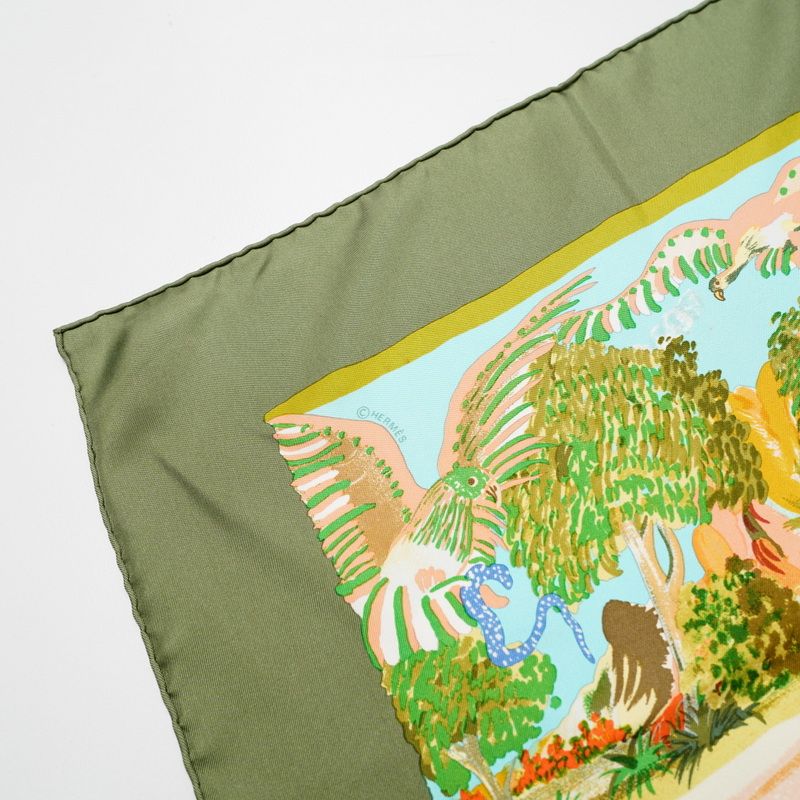Hermes Nuba Mountain Carré 90 Scarf Silk Nuba Mountain Large Animal Made In