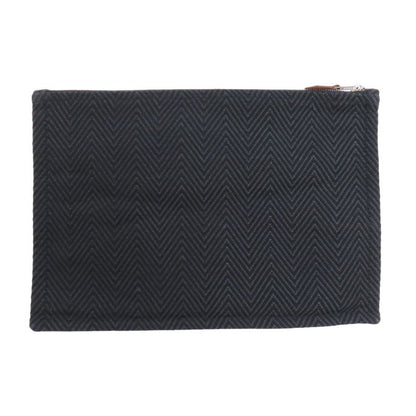 Hermes Logo Accessory Pouch Cotton Ladies