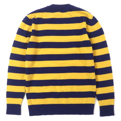LOEWE H3299370sm Wool Cashmere Striped Anagram Logo Embroidery Crew Neck Knit