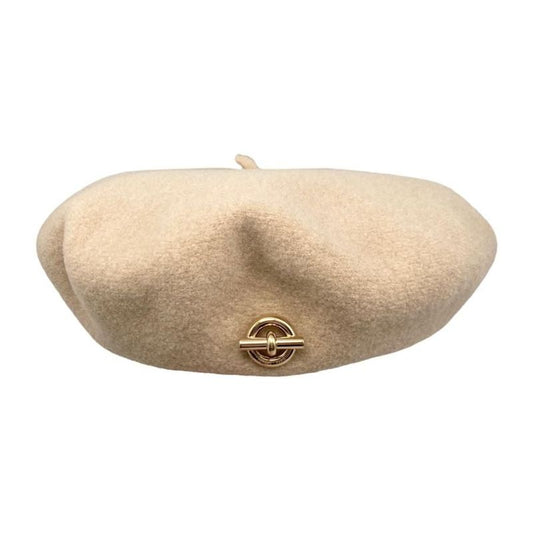 Hermes Beret Bonnie Sailor Beret H232035n S158 Size 58 Wool Sable Beige Hermes