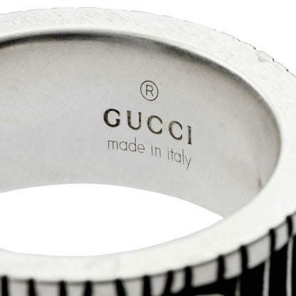 Gucci Ring Double G Silver Black