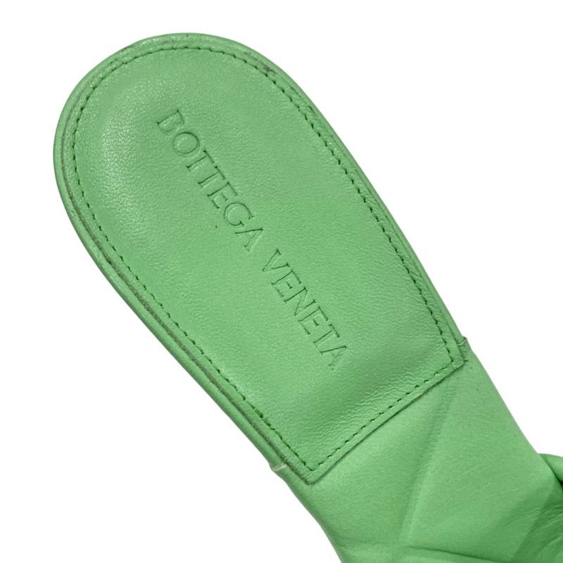Bottega Veneta Lido Sandals Shoes Leather Light Green Mules Intrecciato
