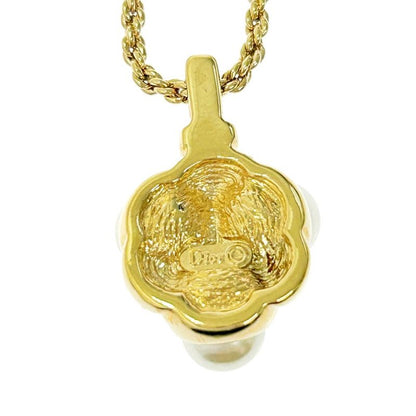 Christian Dior GP Rhinestone Faux Pearl Necklace Women 327997 Necklace