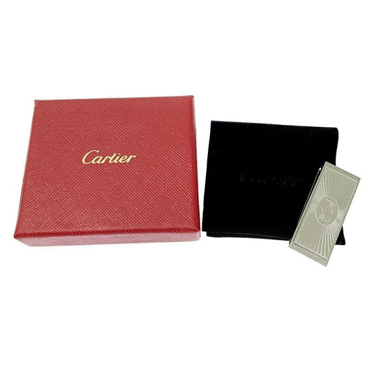 Cartier Stainless Steel C de Cartier Decor Money Clip Silver 360399 Money Clip