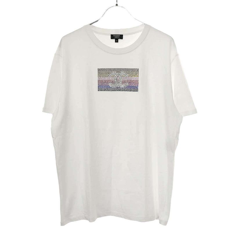 Chanel Coco Rhinestone T-Shirt C63126k10637 White M