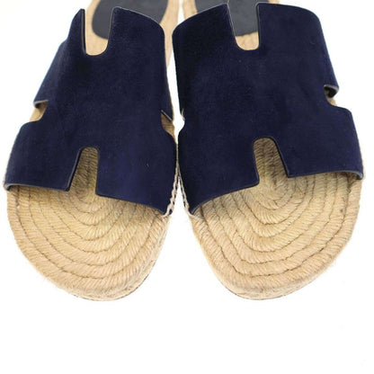 Hermes Antigua Sandals Antigua Espadrille Calf Sole Sandals Navy 40